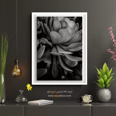 تابلو طبیعت و گیاه - لایه‌های آرامش – تابلو سیاه و سفید - اسپو دکور