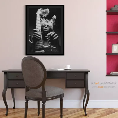 تابلو موسیقی راک - خلسه – تابلو سیاه و سفید - اسپو دکور