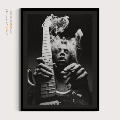 تابلو موسیقی راک - خلسه – تابلو سیاه و سفید - اسپو دکور