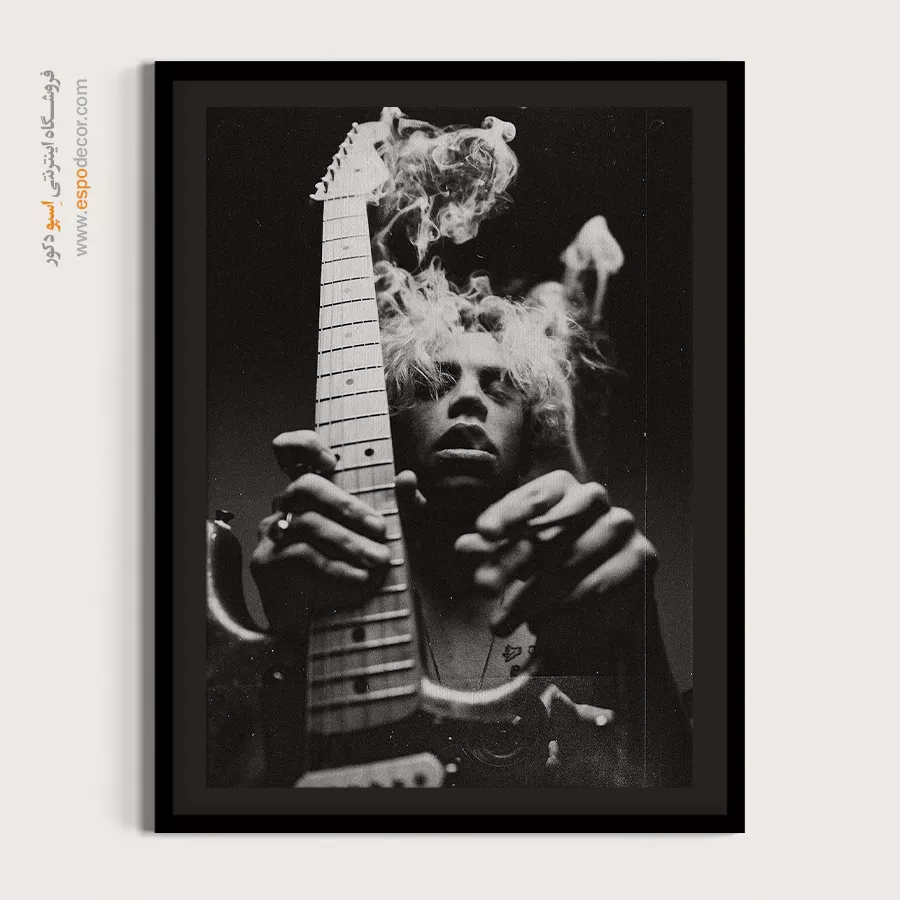 تابلو موسیقی راک - خلسه – تابلو سیاه و سفید - اسپو دکور