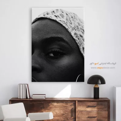 تابلو مینیمال دیواری - نگاه مشبک – تابلو سیاه و سفید - اسپو دکور