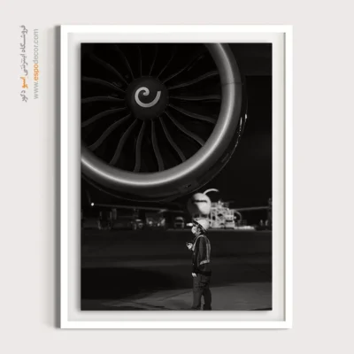 تابلو عکس هنری - غرش موتور – تابلو سیاه و سفید - اسپو دکور