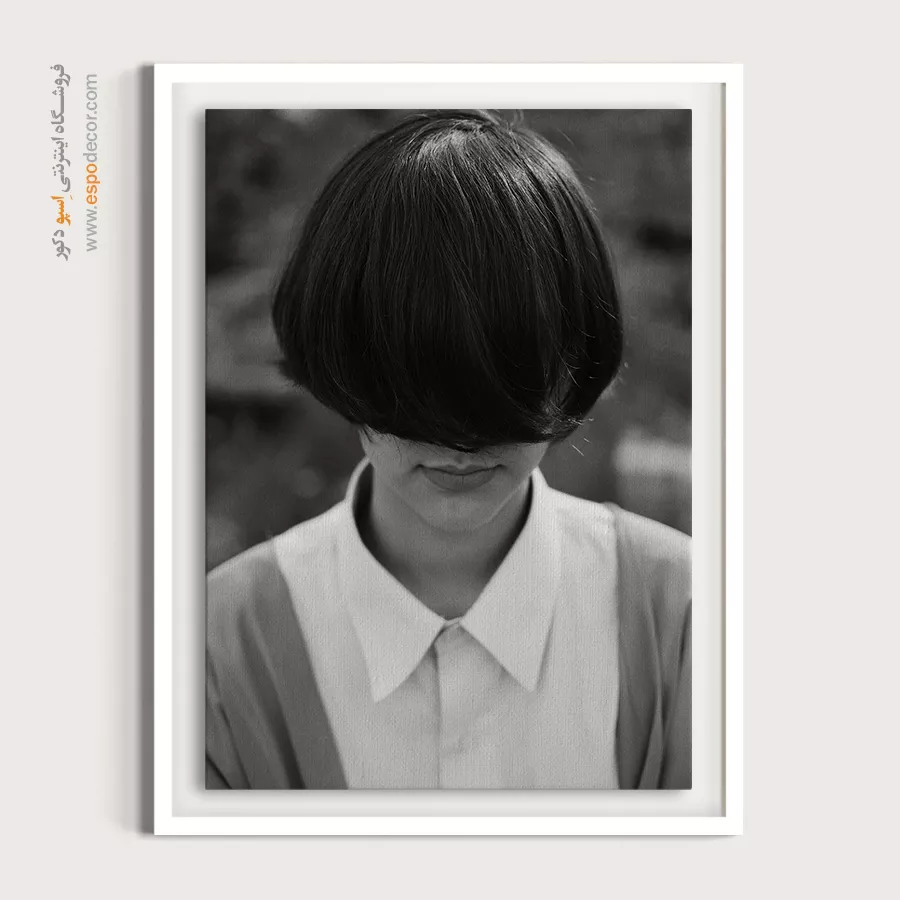 تابلو پرتره فشن - گمنامی – تابلو سیاه و سفید - اسپو دکور