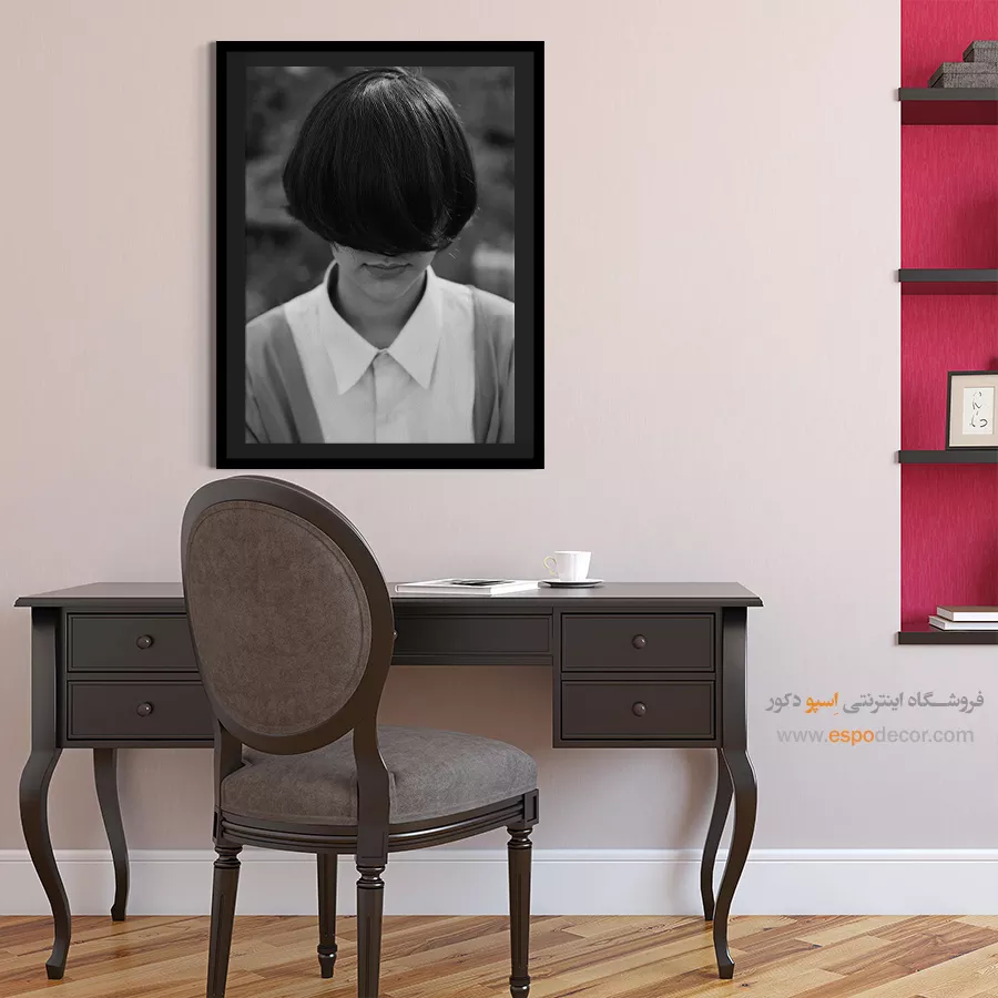 تابلو پرتره فشن - گمنامی – تابلو سیاه و سفید - اسپو دکور