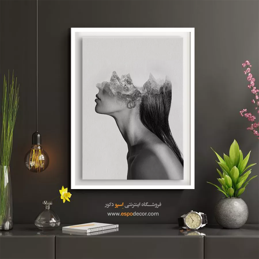 تابلو عکاسی هنری - ملکهی کوهستان – تابلو سیاه و سفید - اسپو دکور