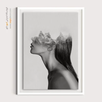 تابلو عکاسی هنری - ملکه‌ی کوهستان – تابلو سیاه و سفید - اسپو دکور