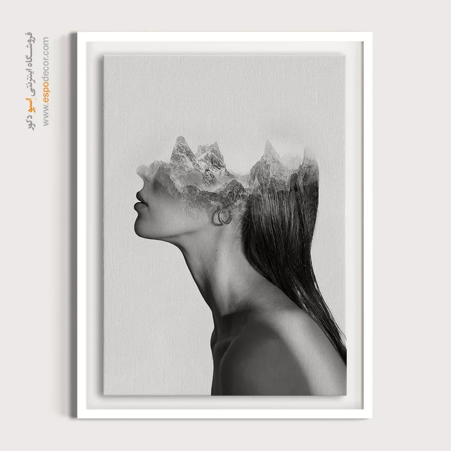 تابلو عکاسی هنری - ملکهی کوهستان – تابلو سیاه و سفید - اسپو دکور