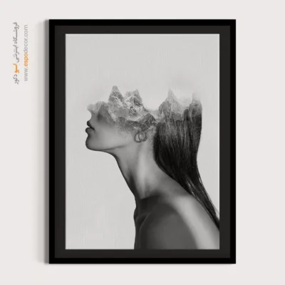 تابلو عکاسی هنری - ملکهی کوهستان – تابلو سیاه و سفید - اسپو دکور