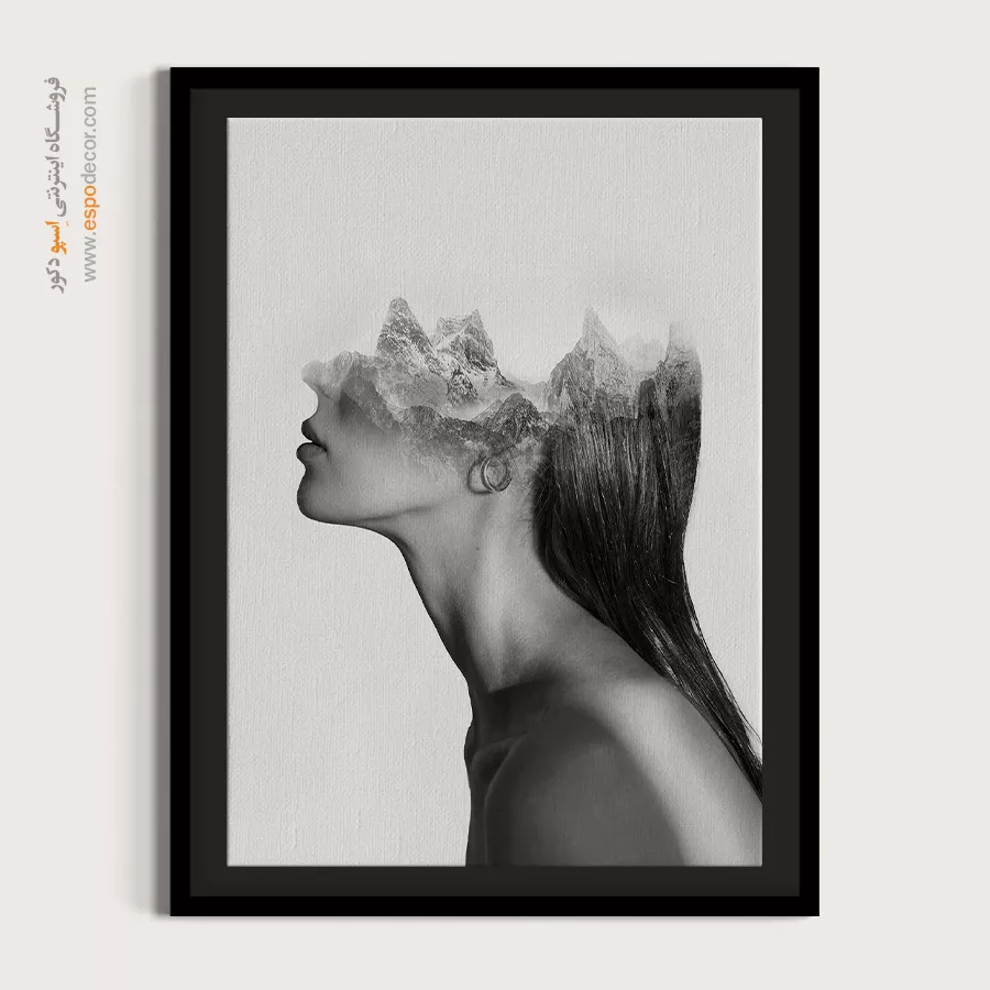 تابلو عکاسی هنری - ملکهی کوهستان – تابلو سیاه و سفید - اسپو دکور