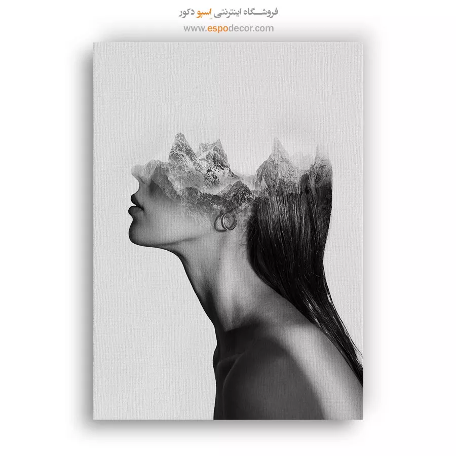 تابلو عکاسی هنری - ملکهی کوهستان – تابلو سیاه و سفید - اسپو دکور