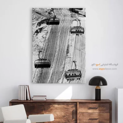 تابلو سیاه و سفید دکوری - ریتم صعود – تابلو سیاه و سفید - اسپو دکور