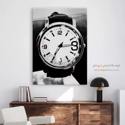 تابلو بوم دکوراتیو - شتاب زمان – تابلو سیاه و سفید - اسپو دکور
