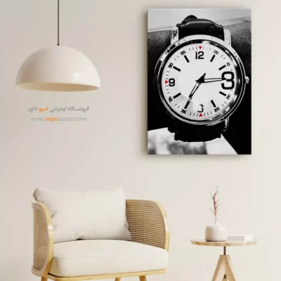 تابلو بوم دکوراتیو - شتاب زمان – تابلو سیاه و سفید - اسپو دکور
