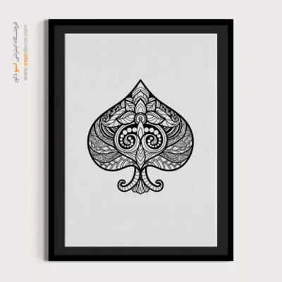 تابلو مینیمالیستی مدرن - پیک قدرت – تابلو سیاه و سفید - اسپو دکور