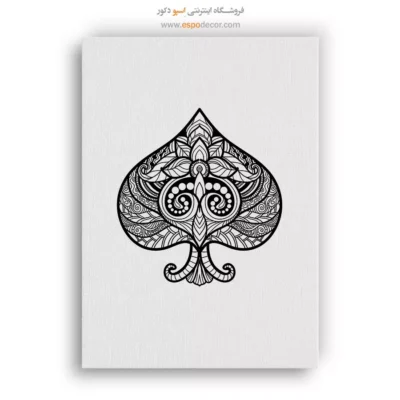 تابلو مینیمالیستی مدرن - پیک قدرت – تابلو سیاه و سفید - اسپو دکور