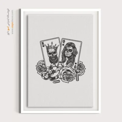 تابلو سیاه و سفید با حس عمیق - خال عشق – تابلو سیاه و سفید - اسپو دکور