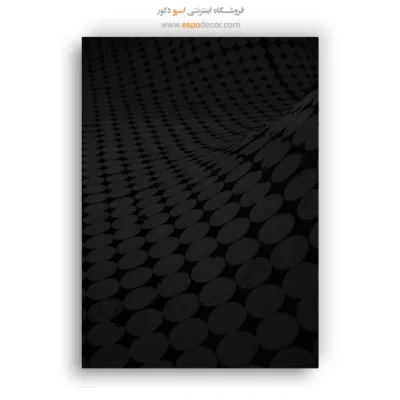 تابلو با طرح‌های مینیمال هندسی - موج دایره‌ – تابلو سیاه و سفید - اسپو دکور