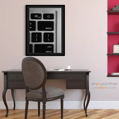 دکوراسیون اتاق گیمینگ - کلیدهای فرمان – تابلو سیاه و سفید - اسپو دکور