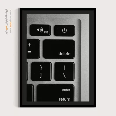 دکوراسیون اتاق گیمینگ - کلیدهای فرمان – تابلو سیاه و سفید - اسپو دکور