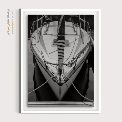 تابلو برای دکوراسیون ساحلی مدرن - اسکله – تابلو سیاه و سفید - اسپو دکور