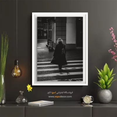 تابلو معماری شهری - سفر روی خطوط – تابلو سیاه و سفید - اسپو دکور