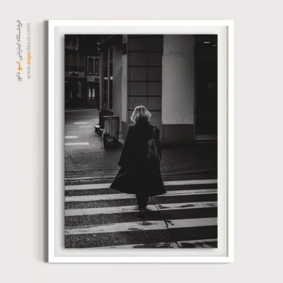 تابلو معماری شهری - سفر روی خطوط – تابلو سیاه و سفید - اسپو دکور