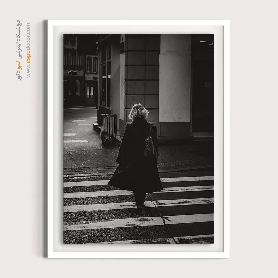 تابلو معماری شهری - سفر روی خطوط – تابلو سیاه و سفید - اسپو دکور