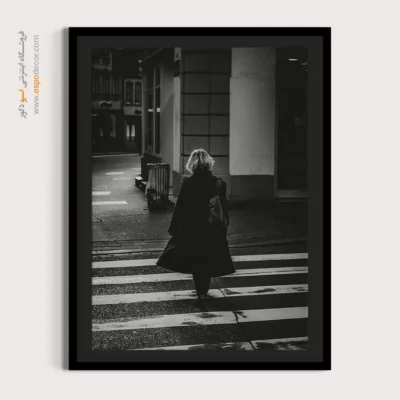 تابلو معماری شهری - سفر روی خطوط – تابلو سیاه و سفید - اسپو دکور