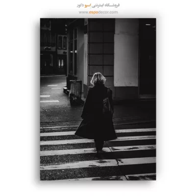 تابلو معماری شهری - سفر روی خطوط – تابلو سیاه و سفید - اسپو دکور