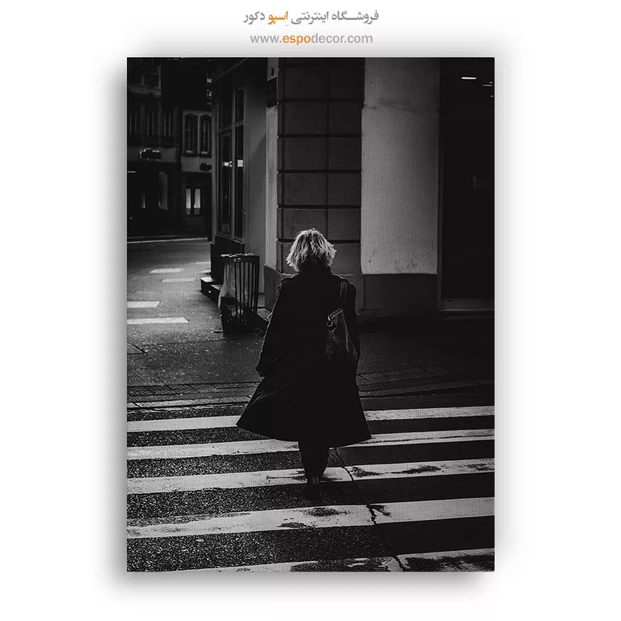 تابلو معماری شهری - سفر روی خطوط – تابلو سیاه و سفید - اسپو دکور