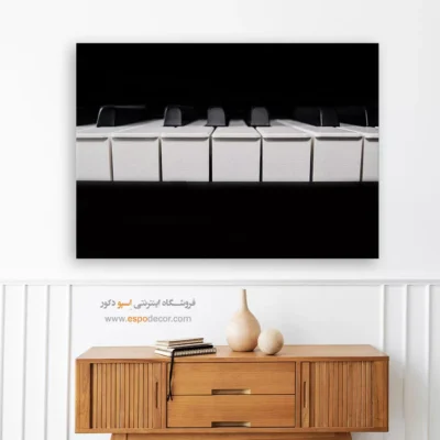 تابلو برای استودیو - ریتمیک – تابلو سیاه و سفید - اسپو دکور