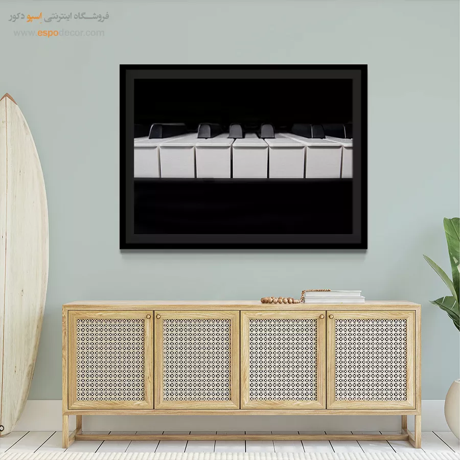 تابلو برای استودیو - ریتمیک – تابلو سیاه و سفید - اسپو دکور