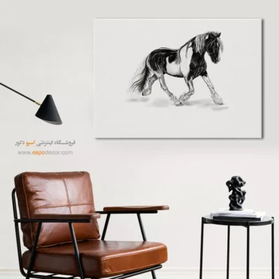 تابلو برای دکور استودیو طراحی - حرکت – تابلو سیاه و سفید - اسپو دکور