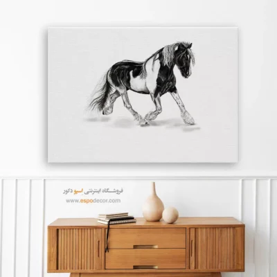 تابلو برای دکور استودیو طراحی - حرکت – تابلو سیاه و سفید - اسپو دکور