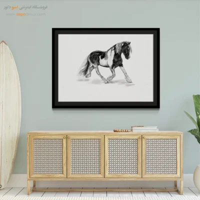 تابلو برای دکور استودیو طراحی - حرکت – تابلو سیاه و سفید - اسپو دکور