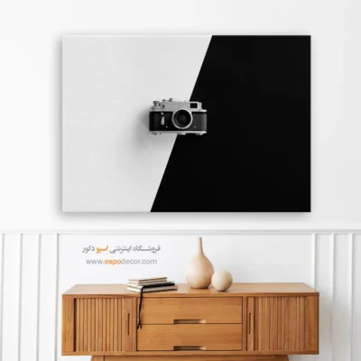 تابلو گرافیکی مینیمال - دیافراگم – تابلو سیاه و سفید - اسپو دکور