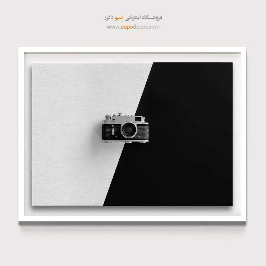 تابلو گرافیکی مینیمال - دیافراگم – تابلو سیاه و سفید - اسپو دکور