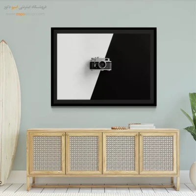 تابلو گرافیکی مینیمال - دیافراگم – تابلو سیاه و سفید - اسپو دکور