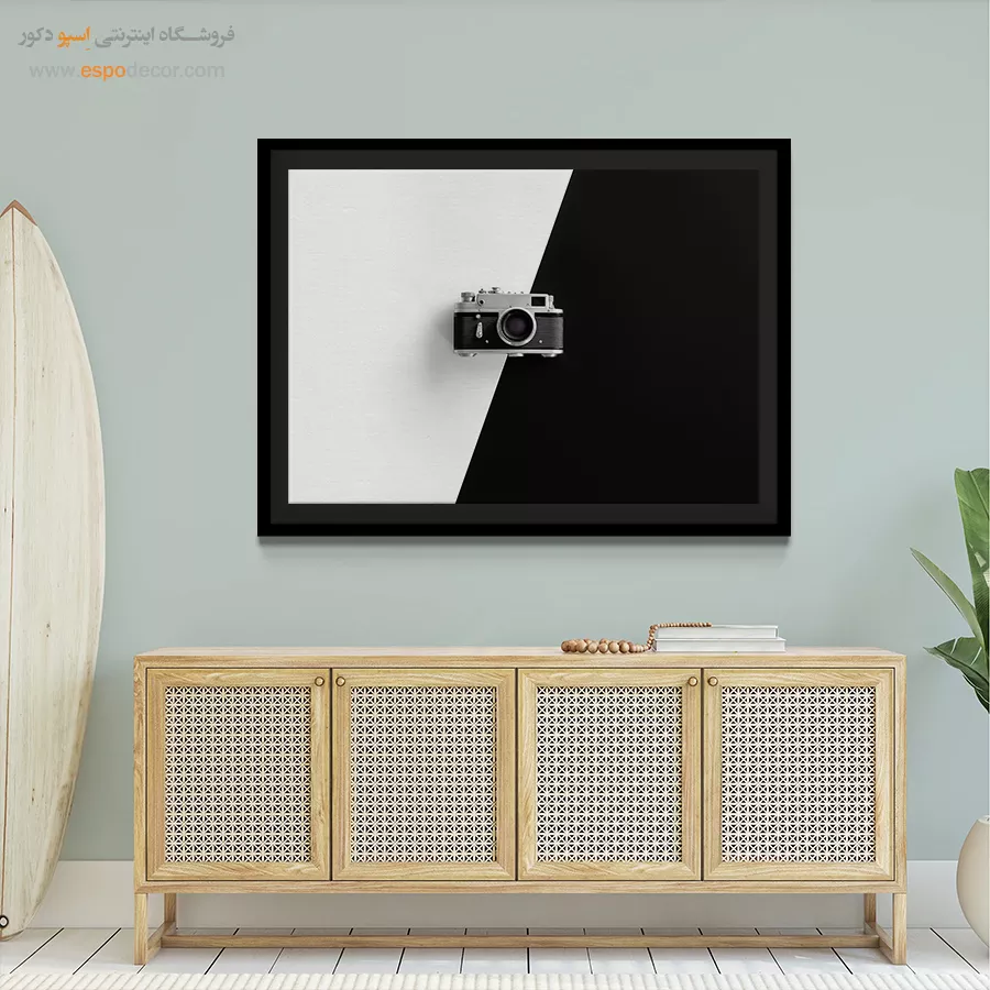 تابلو گرافیکی مینیمال - دیافراگم – تابلو سیاه و سفید - اسپو دکور