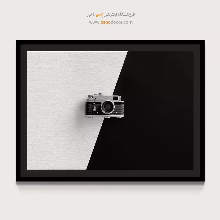 تابلو گرافیکی مینیمال - دیافراگم – تابلو سیاه و سفید - اسپو دکور