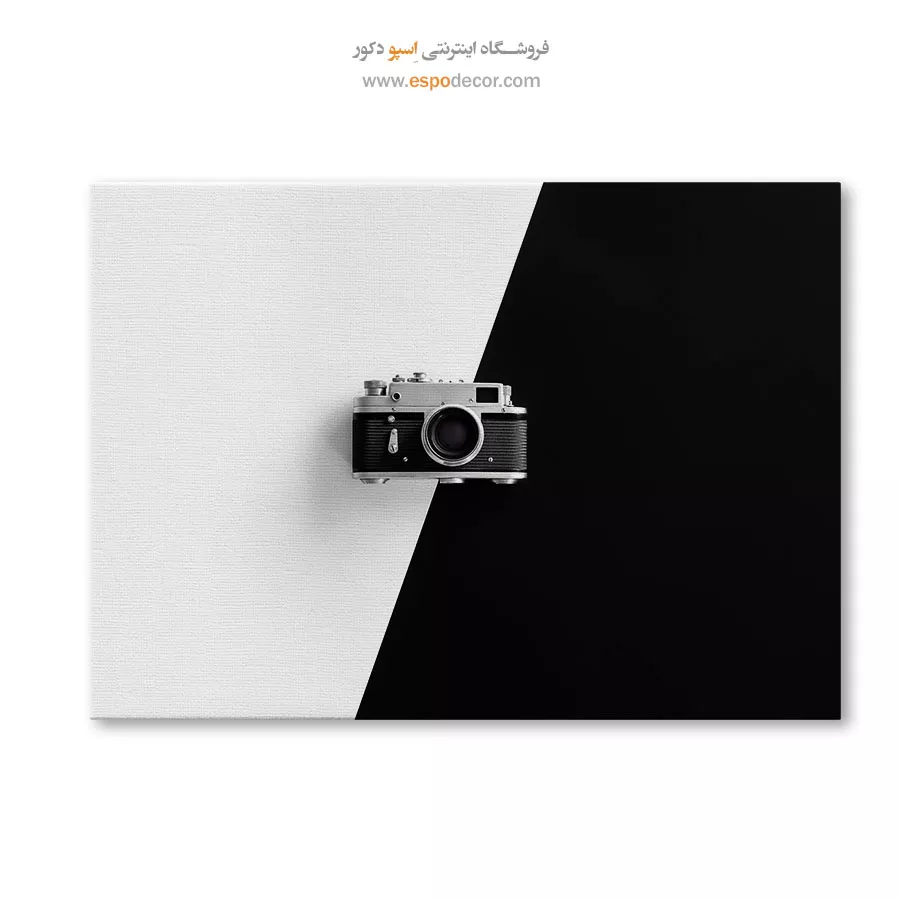 تابلو گرافیکی مینیمال - دیافراگم – تابلو سیاه و سفید - اسپو دکور