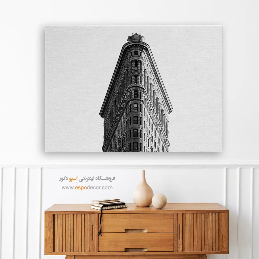تابلو لوکس مینیمالیسم - نوک شهر – تابلو سیاه و سفید - اسپو دکور