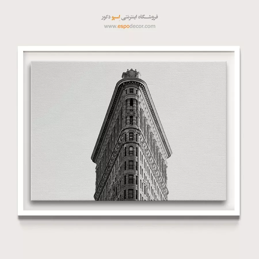 تابلو لوکس مینیمالیسم - نوک شهر – تابلو سیاه و سفید - اسپو دکور