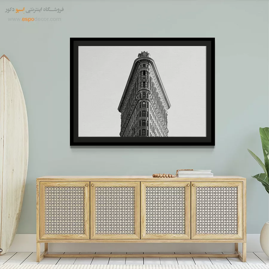 تابلو لوکس مینیمالیسم - نوک شهر – تابلو سیاه و سفید - اسپو دکور