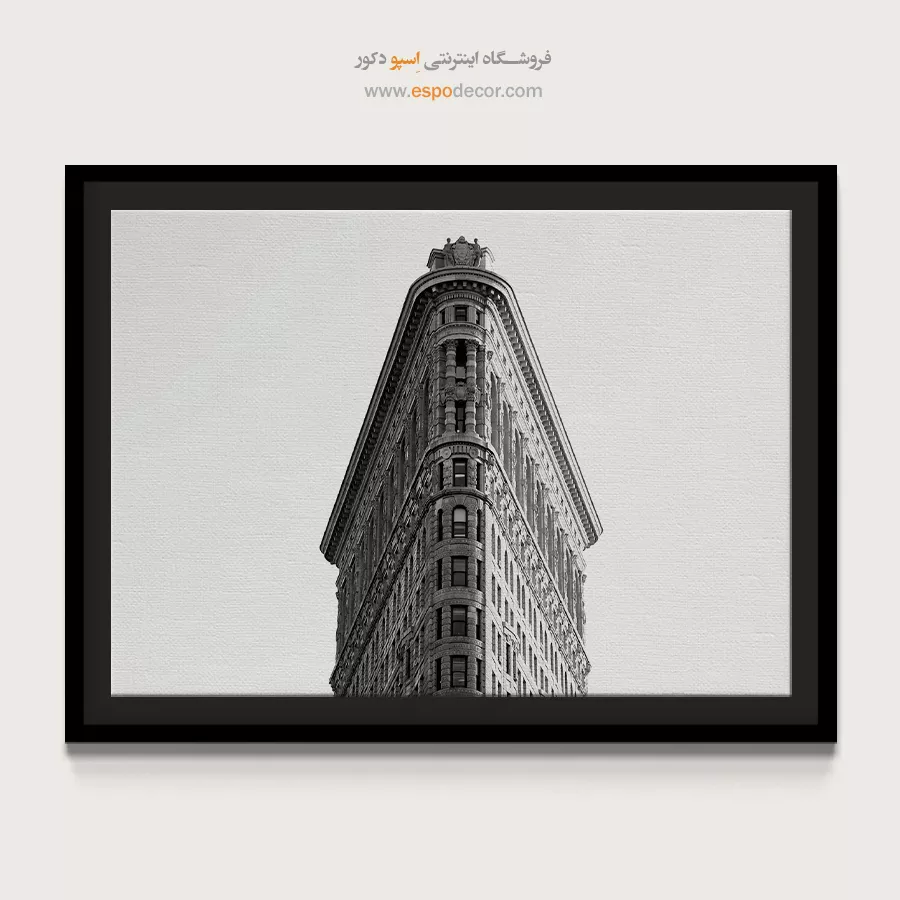 تابلو لوکس مینیمالیسم - نوک شهر – تابلو سیاه و سفید - اسپو دکور