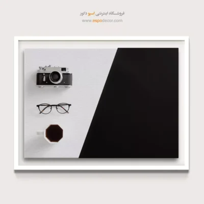 تابلو مینیمال با طرح‌های ساده - میز کار – تابلو سیاه و سفید - اسپو دکور