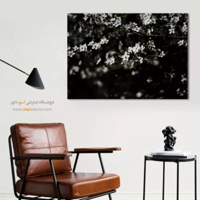 تابلو طبیعت احساسی - شکوفه‌ نیمه‌شب – تابلو سیاه و سفید - اسپو دکور