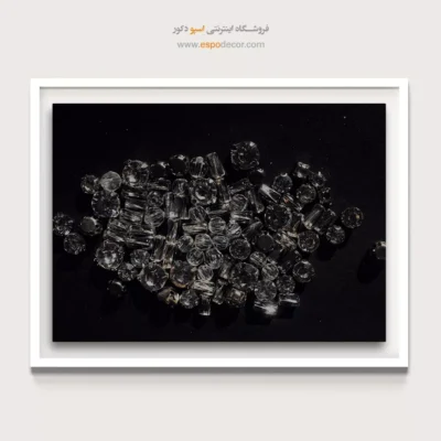 تابلو هنری سیاه و سفید برای دکوراسیون داخلی - بافت درخشنده – تابلو سیاه و سفید - اسپو دکور