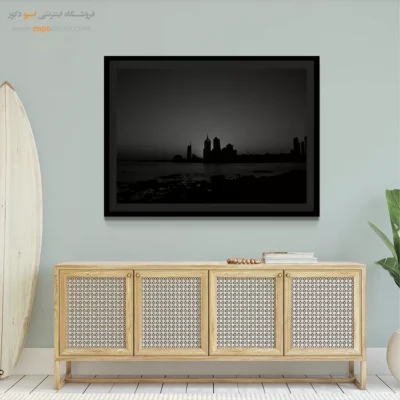 تابلو منظره‌ی شب - افق پنهان – تابلو سیاه و سفید - اسپو دکور