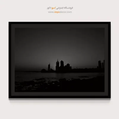 تابلو منظره‌ی شب - افق پنهان – تابلو سیاه و سفید - اسپو دکور